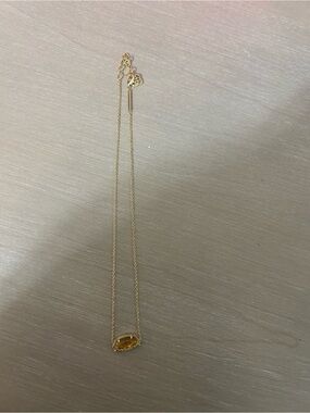 Amber Kendra Scott Elisa Necklace Gold